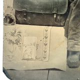 Antique Young Postal Carrier Occupational Quarterplate Tintype