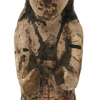 Diminuitive Early Spanish Colonial Polychrome Carving of Anima Sola with Scapular