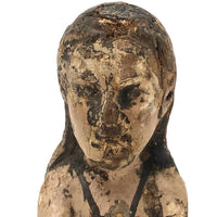 Diminuitive Early Spanish Colonial Polychrome Carving of Anima Sola with Scapular