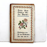 Amish Artist Barbara Ebersole (1846-1922) Lancaster, PA 1878 Ink and Watercolor Fraktur Bookplate