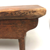 Lovely Old Pine Stool with History of Reinforcements