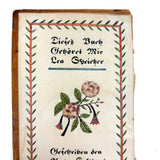 Amish Artist Barbara Ebersole (1846-1922) Lancaster, PA 1878 Ink and Watercolor Fraktur Bookplate