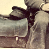 Antique Young Postal Carrier Occupational Quarterplate Tintype