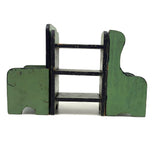 Table, Arm Chairs, Bench, Shelf: Handmade Miniature Furniture Five Piece Set, c. 1920s