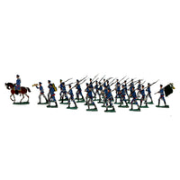 1880s Ernst Heinrichsen German Painted Lead Soldiers Set with Original Box Lid