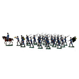 1880s Ernst Heinrichsen German Painted Lead Soldiers Set with Original Box Lid