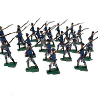 1880s Ernst Heinrichsen German Painted Lead Soldiers Set with Original Box Lid