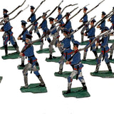 1880s Ernst Heinrichsen German Painted Lead Soldiers Set with Original Box Lid