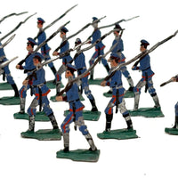 1880s Ernst Heinrichsen German Painted Lead Soldiers Set with Original Box Lid