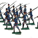 1880s Ernst Heinrichsen German Painted Lead Soldiers Set with Original Box Lid