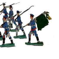 1880s Ernst Heinrichsen German Painted Lead Soldiers Set with Original Box Lid