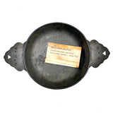 C. 1700 French Pewter Porringer with Heart Handles and Monograms