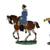 1880s Ernst Heinrichsen German Painted Lead Soldiers Set with Original Box Lid