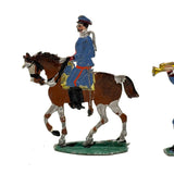 1880s Ernst Heinrichsen German Painted Lead Soldiers Set with Original Box Lid