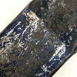 Pair of 19th C. Painted Tin Coin Banks in Original Red, Blue and Silver Paint