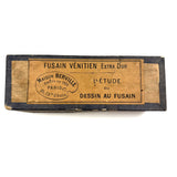 C. 1840s French Maison Berville Full Box of "Venetian" Charcoal Sticks