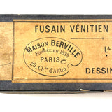 C. 1840s French Maison Berville Full Box of "Venetian" Charcoal Sticks
