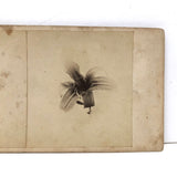 Pair of Lilies, 19th C. Homemade Stereoview
