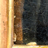 Bright Eyed, Blushing, Very Full of Spirit Child in Ruffled Collar, Small 18th/Early 19th Century Portrait in Lemon Gold Frame