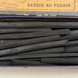 C. 1840s French Maison Berville Full Box of "Venetian" Charcoal Sticks