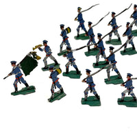 1880s Ernst Heinrichsen German Painted Lead Soldiers Set with Original Box Lid