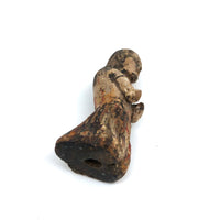Diminuitive Early Spanish Colonial Polychrome Carving of Anima Sola with Scapular