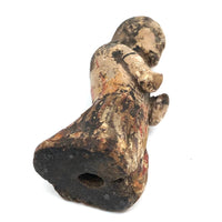 Diminuitive Early Spanish Colonial Polychrome Carving of Anima Sola with Scapular