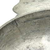 C. 1700 French Pewter Porringer with Heart Handles and Monograms