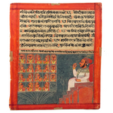 Smoking Hookah, Many Faces, Regal Couple: Antique Double-sided Indian Manuscript Page