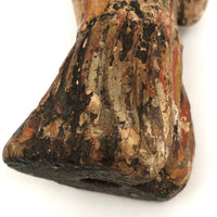 Diminuitive Early Spanish Colonial Polychrome Carving of Anima Sola with Scapular
