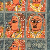 Smoking Hookah, Many Faces, Regal Couple: Antique Double-sided Indian Manuscript Page