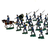 1880s Ernst Heinrichsen German Painted Lead Soldiers Set with Original Box Lid