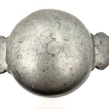 C. 1700 French Pewter Porringer with Heart Handles and Monograms