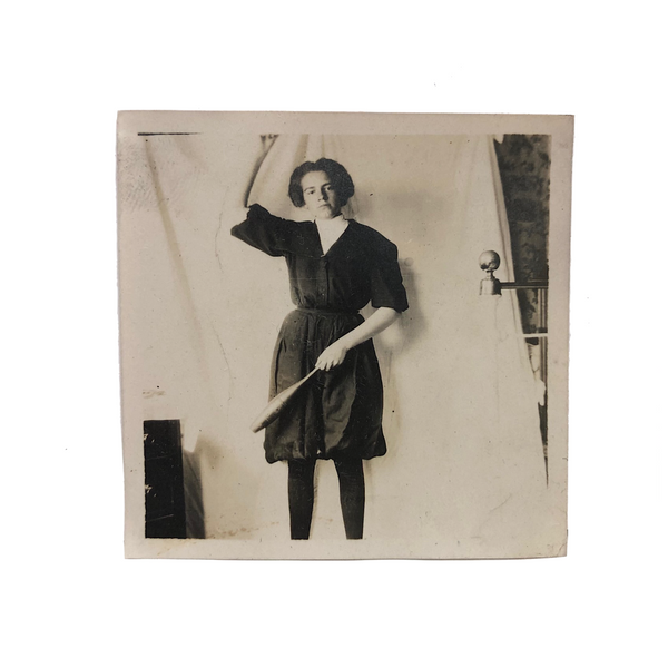 Young Woman Juggling, Poignant Early 20th C. Snapshot