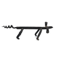 Old Hand-wrought Iron Folk Art Dog with Corkscrew Tail