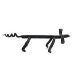 Old Hand-wrought Iron Folk Art Dog with Corkscrew Tail