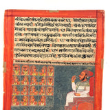 Smoking Hookah, Many Faces, Regal Couple: Antique Double-sided Indian Manuscript Page