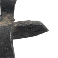 Old Hand-wrought Iron Folk Art Dog with Corkscrew Tail