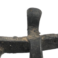 Old Hand-wrought Iron Folk Art Dog with Corkscrew Tail