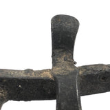 Old Hand-wrought Iron Folk Art Dog with Corkscrew Tail