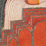 Smoking Hookah, Many Faces, Regal Couple: Antique Double-sided Indian Manuscript Page