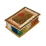 Mid 19th Century American Sewing Box in Best Paper with Stencil Painted Velvet Pin Cushion