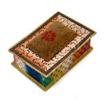 Mid 19th Century American Sewing Box in Best Paper with Stencil Painted Velvet Pin Cushion