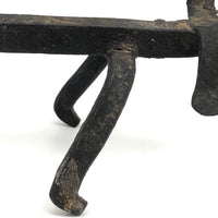 Old Hand-wrought Iron Folk Art Dog with Corkscrew Tail
