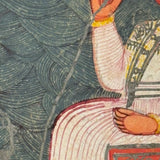 Smoking Hookah, Many Faces, Regal Couple: Antique Double-sided Indian Manuscript Page