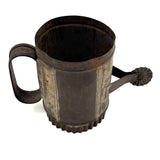 SOLD Civil War Era Hand-soldered Tin Bakers Cup: Measure, Grater, Cutter, Pie Wheel!