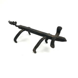 Old Hand-wrought Iron Folk Art Dog with Corkscrew Tail