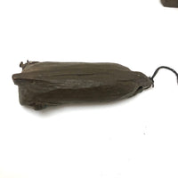 SOLD Carved Figure in Wood and Leather Boat or Sled, Antique Folk Art Carving