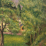 Lush Green Valley: Meticulously Painted, Very Charming c. 1920s-40s Oil on Board Vermont Landscape