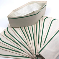 c. 1970 White with Green Stripe "Classy Cap" Paper Hats (Two Lots of 8 Available)